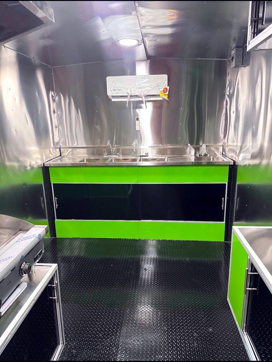 Custom color interior — green & black